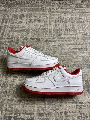 Größe 7,5 - Nike Air Force 1 AF1 Contrast Stitch White University Red CV1724-100