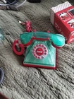vintage coca cola Green And Red Push Button telephone