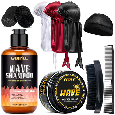 Goiple Waves Pomade-360 Waves Wash Shampoo -Wave Shampoo for Black Men 360 Wave