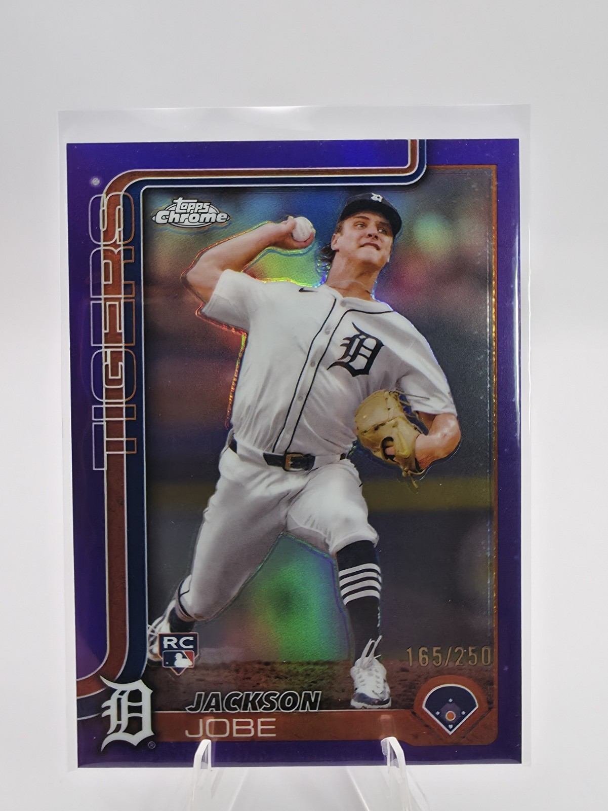 2025 Topps Chrome - Jackson Jobe #249 Purple Refractor /250 (RC)
