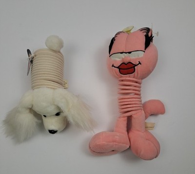 Garfield Slinky Pet Plush Nanco 1999 Stuffed Arlene Plush Toy Pink Cat Dirty