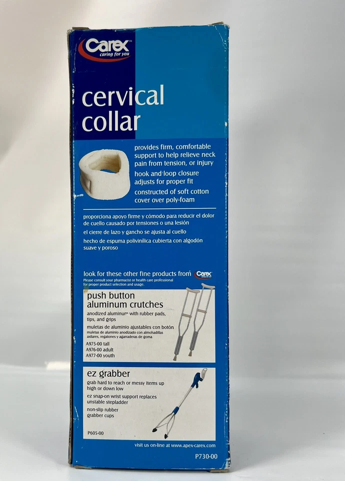 Collar cervical Carex para dolor de cuello - Soporte para cuello para alivio del dolor de cuello nuevo abierto Foto 3 de 4