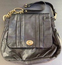 Sabina New York Women’s Black Genuine Leather Purse Hobo Handbag