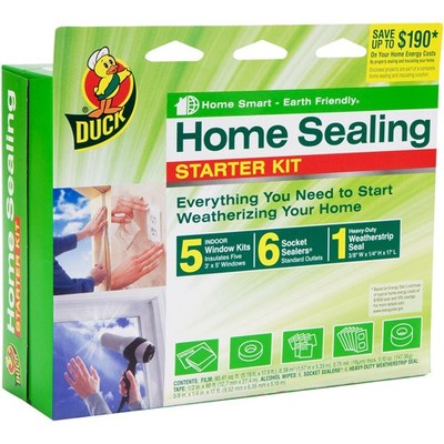Duck Home Sealing Starter Kit Covers 5 Windows 6 Sockets Bonus Weatherstrip Seal