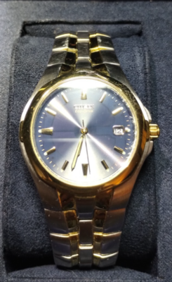 Citizen Eco-drive Mens Watch WR100 - Blue Face - Gold & Stainless