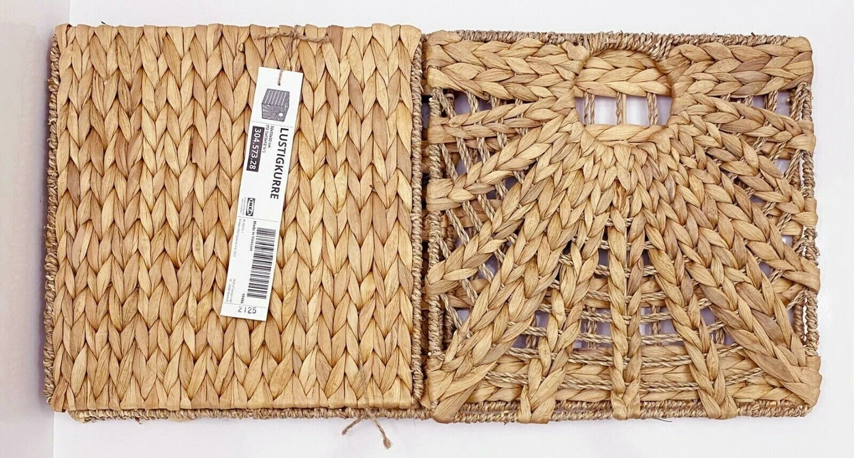 Ikea LUSTIGKURRE Basket natural water hyacinth seagrass 12
