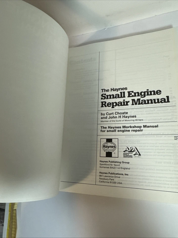 Haynes Repair Manual Small Engine Repair Manual up to 5 HP Engines 1666 - Image 4 of 4