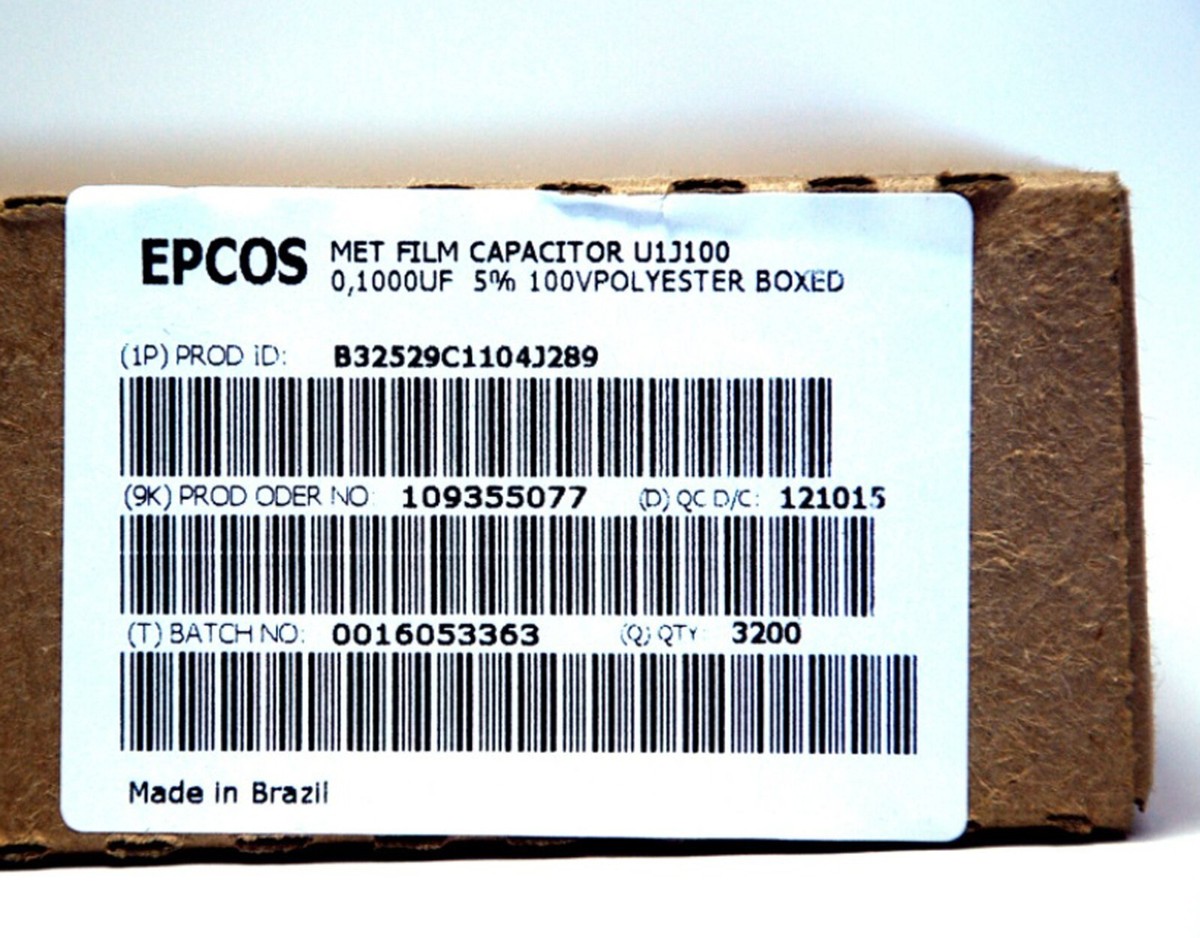 CONDENSATORE POLIESTERE 100nF 50V P=5mm 0,1uF 0.1UF POLY BOX ( = 500 PEZZI - Foto 14