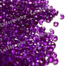 4000 Purple Acrylic Diamond Confetti 1/3ct for Wedding Decoration Table Scatters
