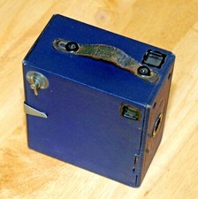 Ensign E 29, Blue, Year 1930 - Box Camera Bx-005 Takes Roll Film