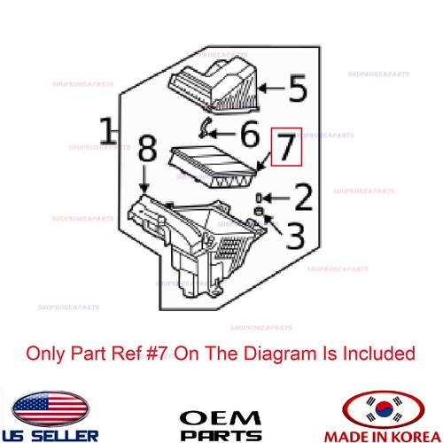 Genuine Engine Air Filter ⭐OEM Hyundai Elantra 2021-2025 28113-AA670 28113-AA100 - Picture 4 of 4