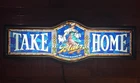 VINTAGE Blatz Beer "Take Home" Faux Stain Glass Bar Light Sign, 31.5" x 11.5” 🔥