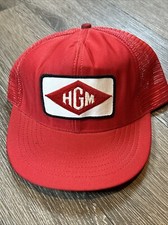 Vintage 90s SnapBack Mesh Back Trucker Hat Red HGM Koza’s Tag Made In USA