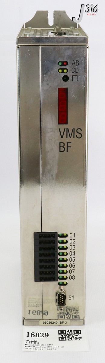 16829 SCHUBERT VMS BF CONTROL MODULE, P/N 09026240 BF3-UNI3 | eBay