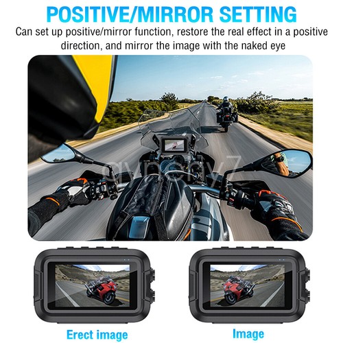 Wifi Motorcycle Dash Cam DVR 3" HD 1080P Camera Waterproof Night Vision Recorder - Picture 2 of 30