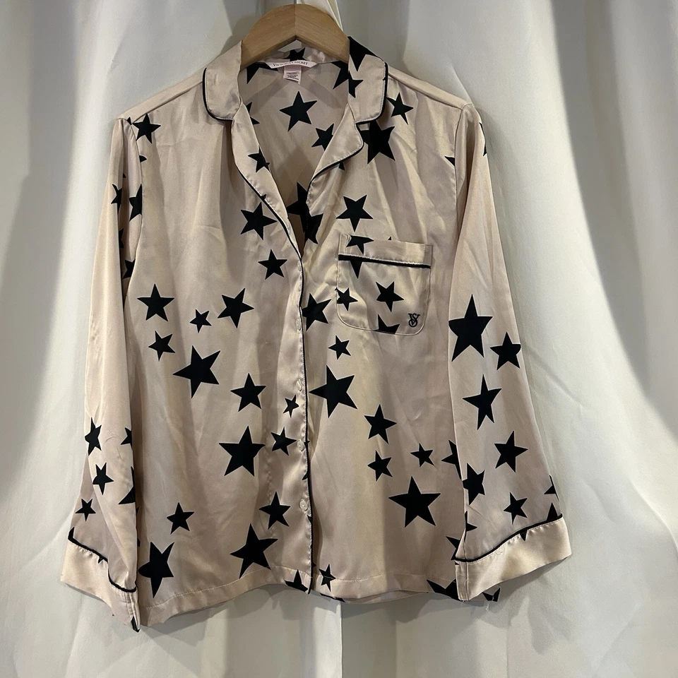 Pijama Victoria Secret Estrella Satinado Esmaltado Talla XS Leer Foto 3 de 4