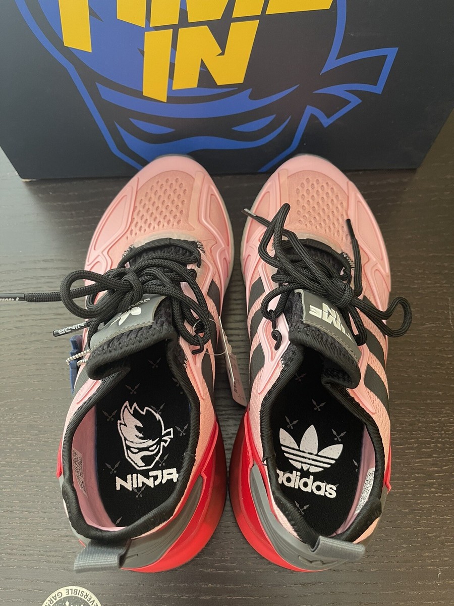 Kine♡ adidas Men's Ninja ZX 2K Boost Shoes FZ0454 Pink/Core Black