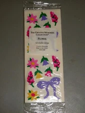 Vintage Creative Memories Collection Scrapbook FLORAL STICKERS *UNUSED 12-pk