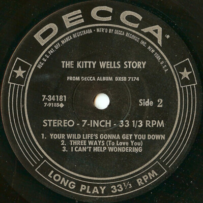 Kitty Wells Forever Young Vinyl Single 7inch Capricorn