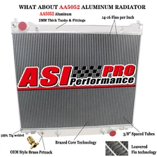 ASI 4 ROW Aluminum Radiator For 1997-2014 Ford E150 E250 E350 E450 5.4L / 7.3L