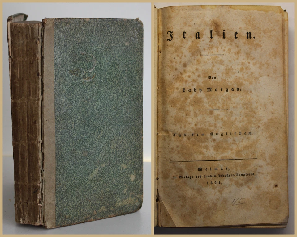 Lady Morgan Italien 1821 Reise Geografie Geographie Abenteuer Geschichte sf - Bild 1 von 1