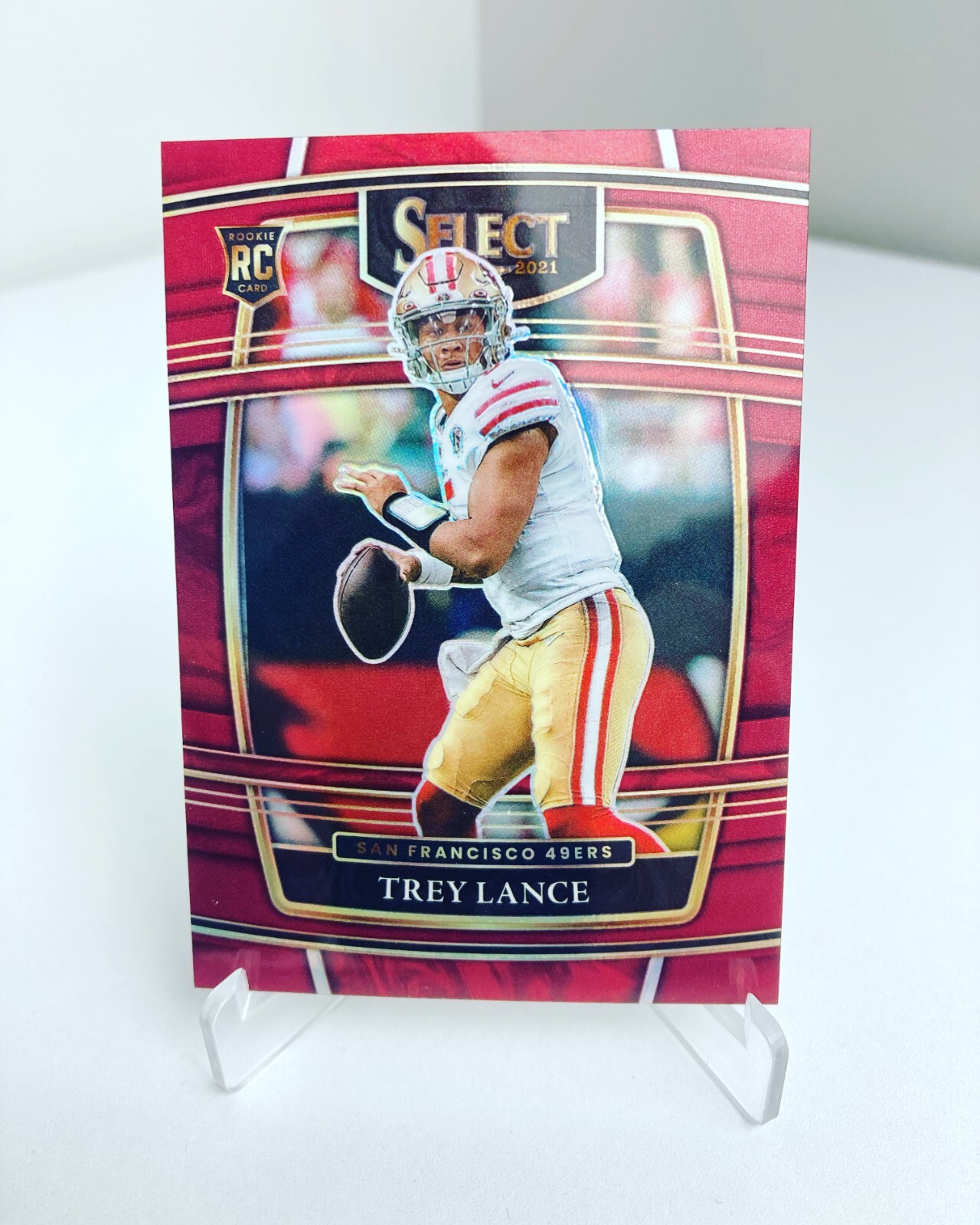 2021 Panini Select Concourse Maroon Prizm Trey Lance Rookies RC /149 49ers #45