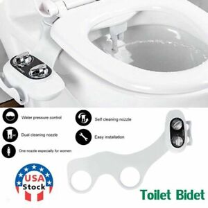 Bathroom Bidet Toilet Seat Attachment Fresh Water Spray Clean Kit Non-Electric