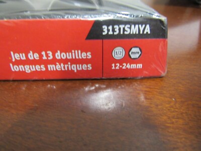 Snap-on 313TSMYA 13pc Metric 6pt Deep Socket Set for sale online