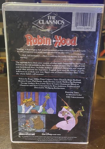 Limited 1986 Box Set Disney Black Diamond Classics VHS Rare 2 Sealed Robin Hood - Picture 10 of 24