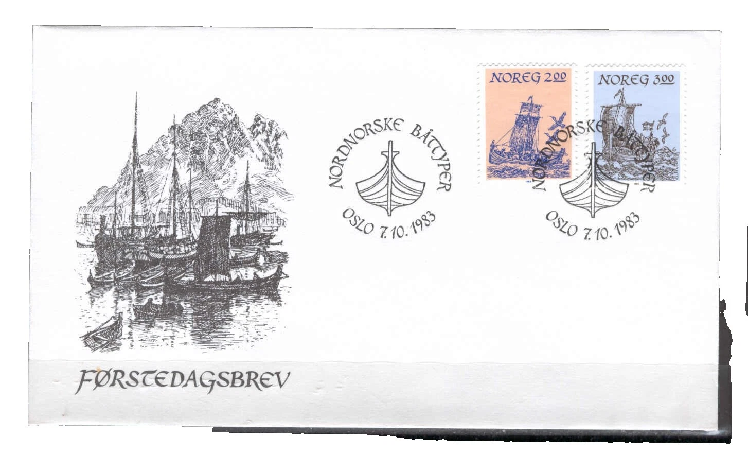 First Day of Issue Sailing Norwegian Stamps