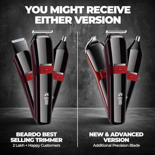 Beardo Ape-X Trimmer for Mens, Ear & Nose, Stainless Steel, Rechargeable,Black, - Foto 6 di 9