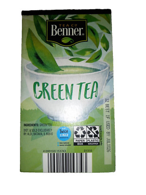 Benner Green Tea  20 bags  one box  B.B.  12/10/2027 Net Wt 1.06oz