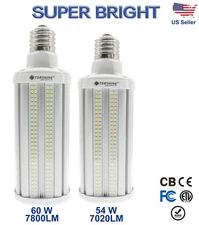 400w/450w Equivalent LED Corn Light 54w/60w E39 Base 7000+LM 5000K Cool White