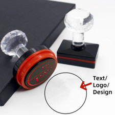 42mm round Personalized Logo Self inking Stamp Customized Photosensitive design