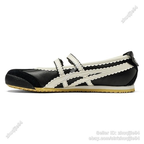 Patou X Onitsuka Tiger Mexico 66 Tgrs Mary Jane Flats Black/cream 1182a678-001 - Picture 23 of 48