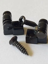 2 Pack Guitar Roller String Tree Retainers for Guitar Black with Screws