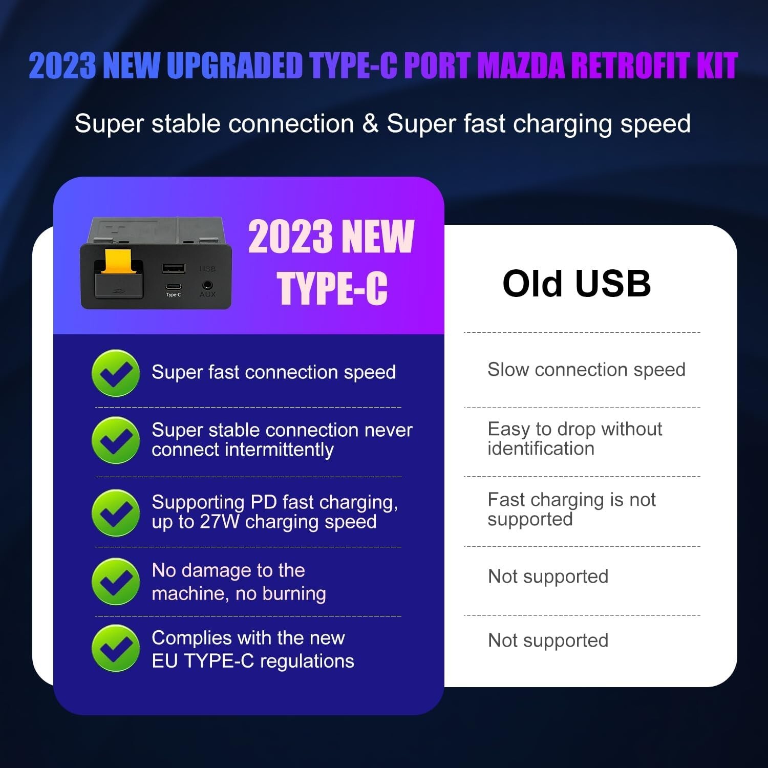 Mazda Wireless Apple CarPlay Retrofit Kit TK78669U0C Type-C MZD Connect ...