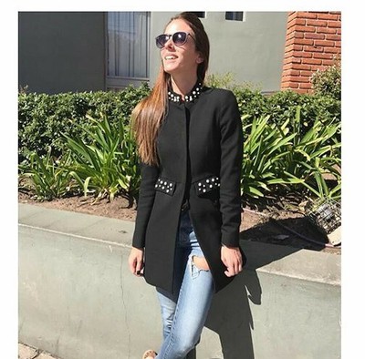 zara pearl jacket