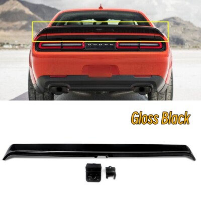 Fits For 08-22 Dodge Challenger Hellcat Gloss Black Rear Spoiler w/Camera Hole