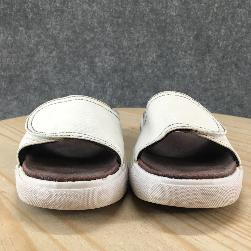 Sandalias Talbots para mujer 7 M Karll informales sin cordones ajustables deslizables tela blanca Foto 4 de 4