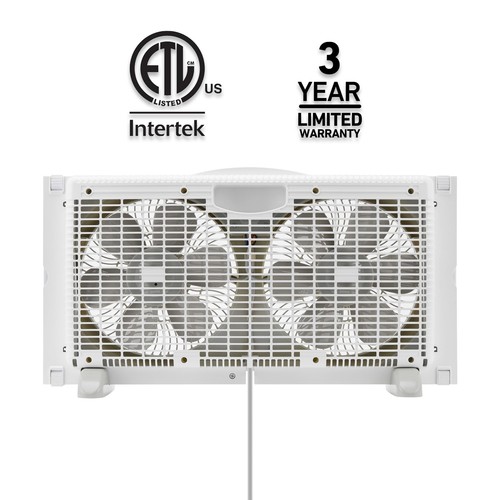 Holmes 9”3-Speed Twin-Blade Reversible Airflow Digital Window Fan with Remote - Picture 8 of 8