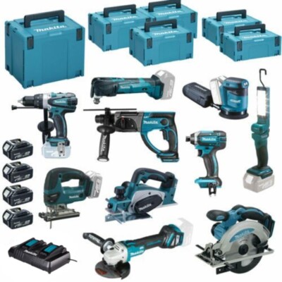 Makita Set 18 V Akku Schlagschrauber DTD152 DHP458 DJV180 DGA511 DKP180Z Makpac