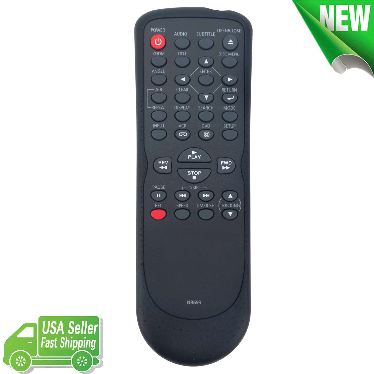 NB693 Replacement Remote Control for SANYO FUNAI DVD VCR Combo Player DV220FX5