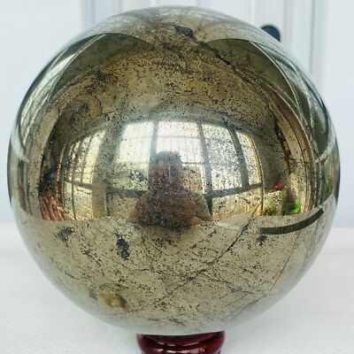Natural Chalcopyrite Quartz Crystal Ball Energy Reiki Healing 3480G
