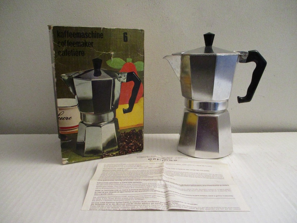 Zanzibar Stove Top Espresso Coffee Maker Cup Metal Made in Italy