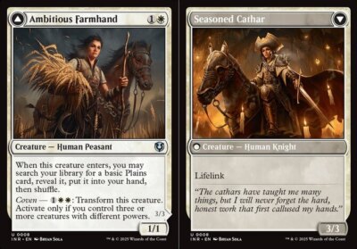 x4 Ambitious Farmhand // Seasoned Cathar U MTG Innistrad Remastered M/NM, Englis