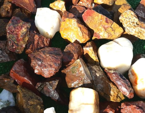 Piedras Lote 20 Lbs 100% Jaspe Natural Cuarzo Ágata Rocas Espectáculo Trozos Minerales - Imagen 8 de 12