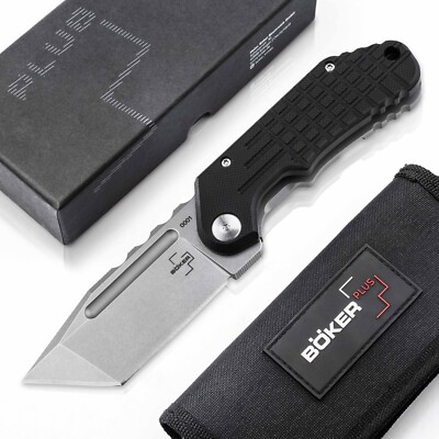 BÖKER PLUS Dvalin Folder Tanto Taschenmesser D2 G10 Frame Lock Schwarz 01BO549
