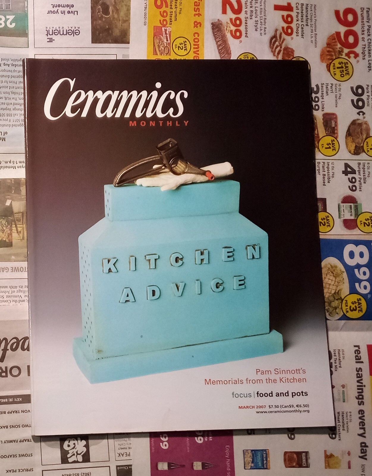 Ceramics Monthly Magazine - March 2007