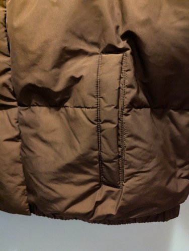 Women's XL Brown Amazon Essentials Brown Mock Neck Puffer Jacket NWT - Picture 2 of 11